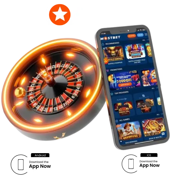 Казино Mostbet на смартфоне